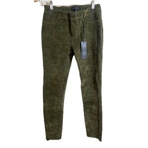 Active USA‎ Girls Dark Green Floral Jegging Knit Denim Stretchy Size M, Medium